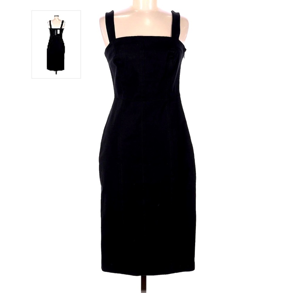 Banana Republic Sleeveless Square Neck Fitted Dress